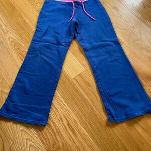 Old Navy Kids Blue Sweatpants with Pink Drawstring
